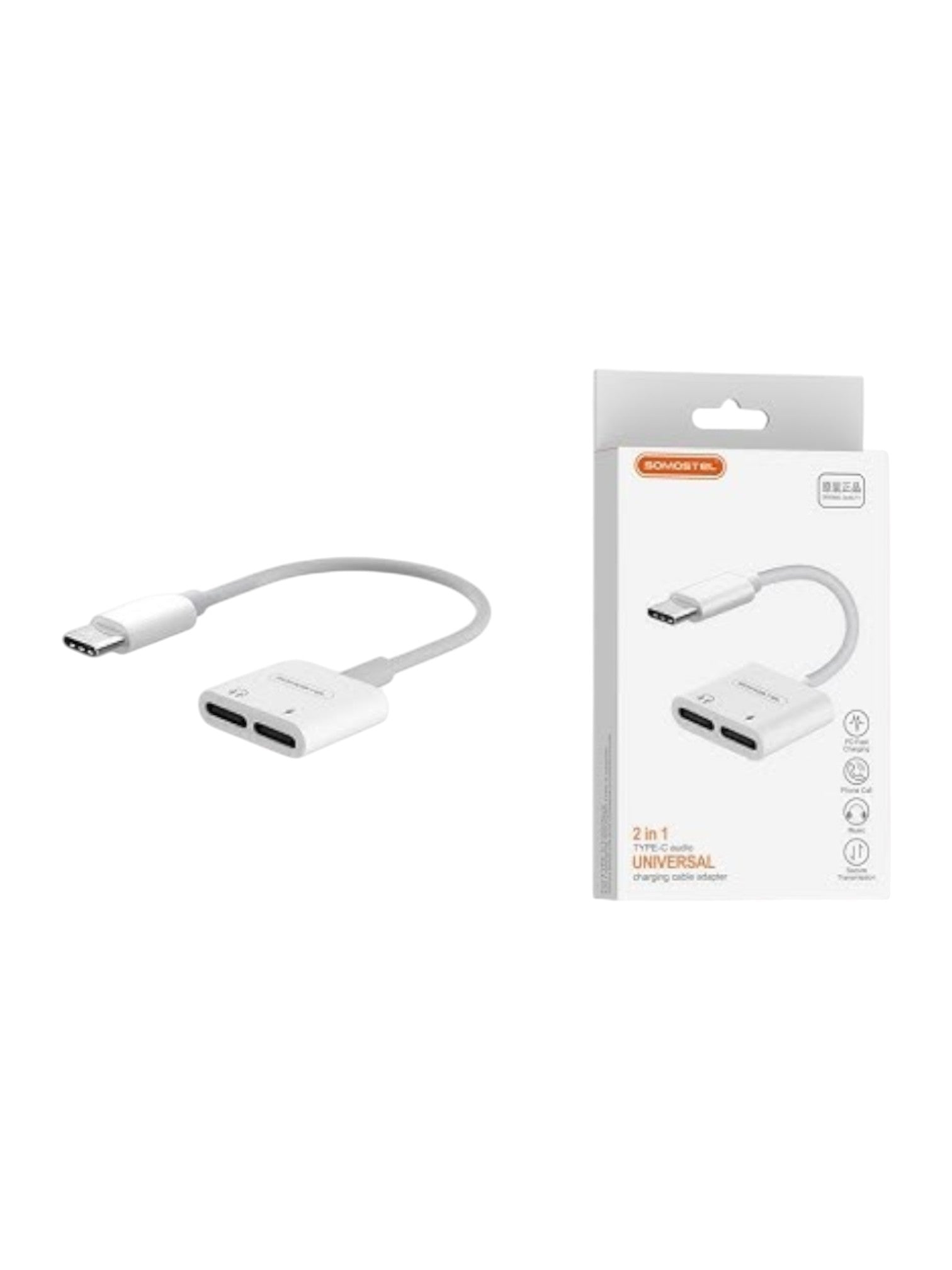 Adaptador tipo ca doble puerto usb c