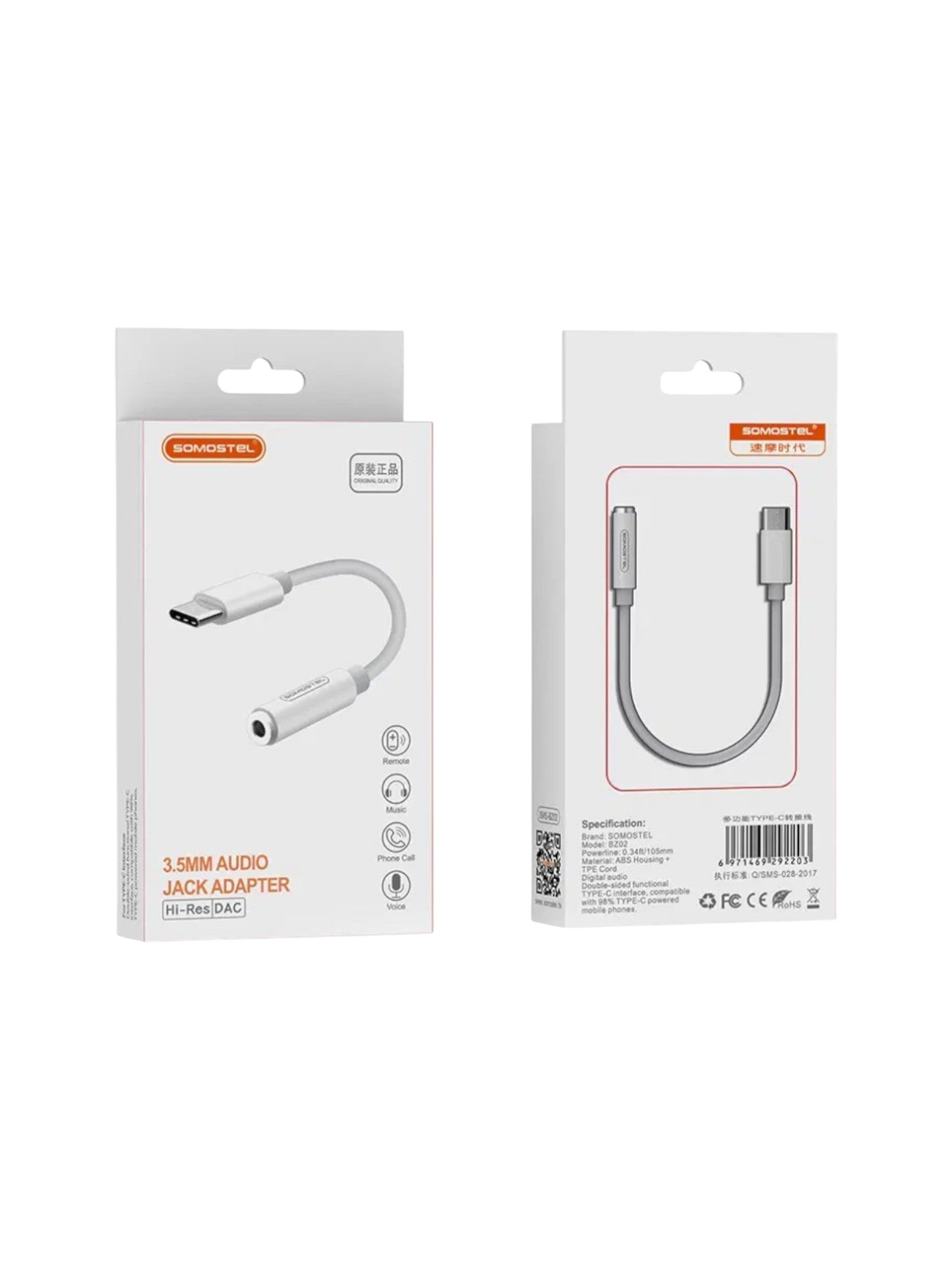 Adaptador USB C a 3,5 mm